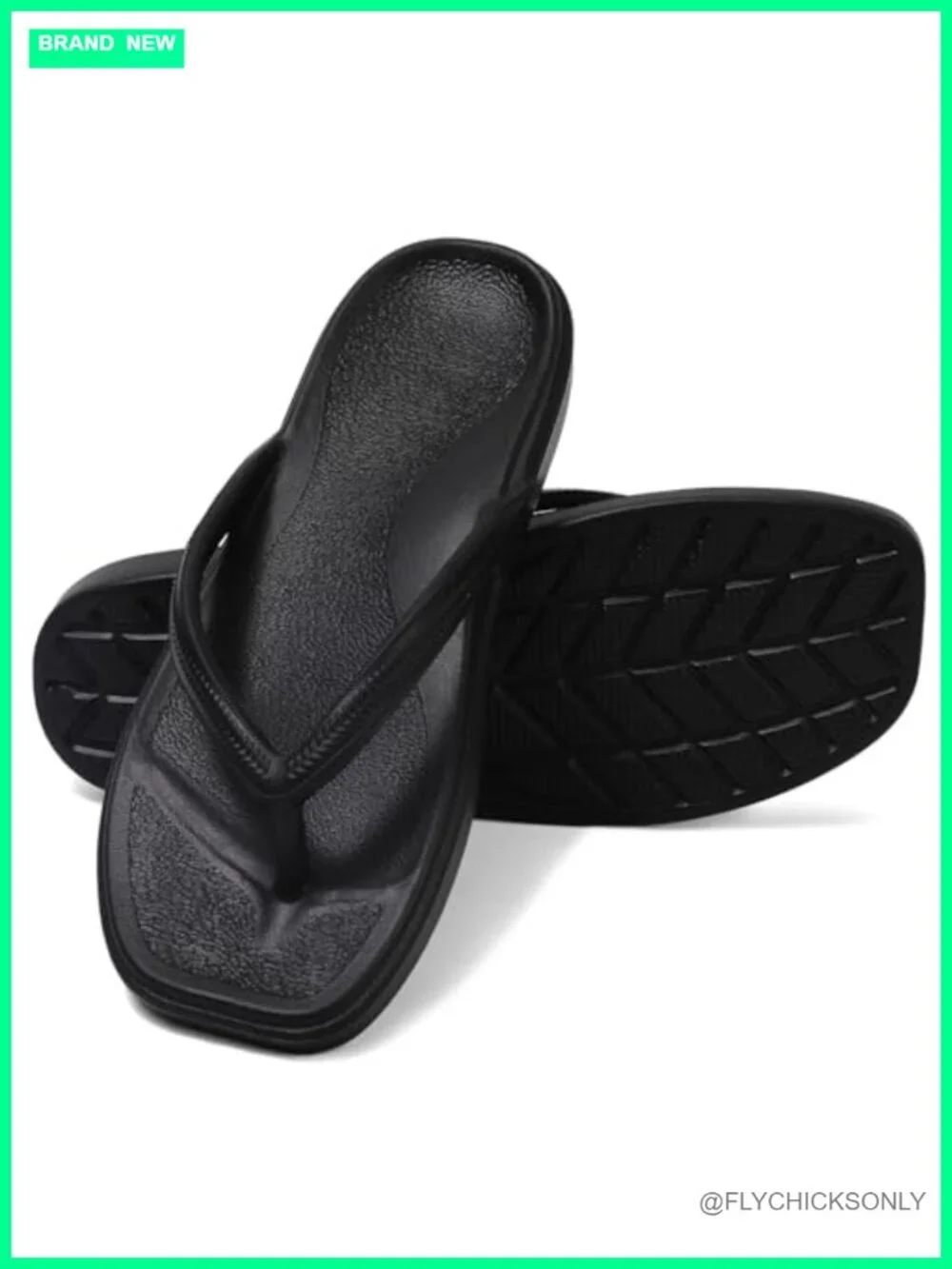 Square Toe Thong Sandals with Arch Support - Lightweight EVA Summer Walking
